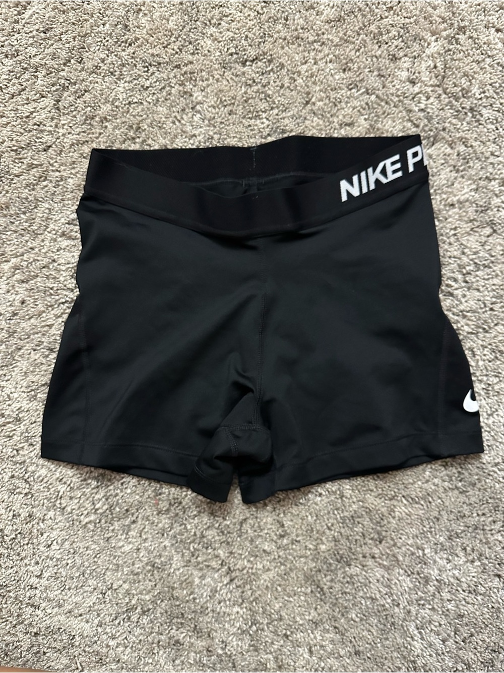 Nike Black Women's Training Bike Shorts with Logo Waistband